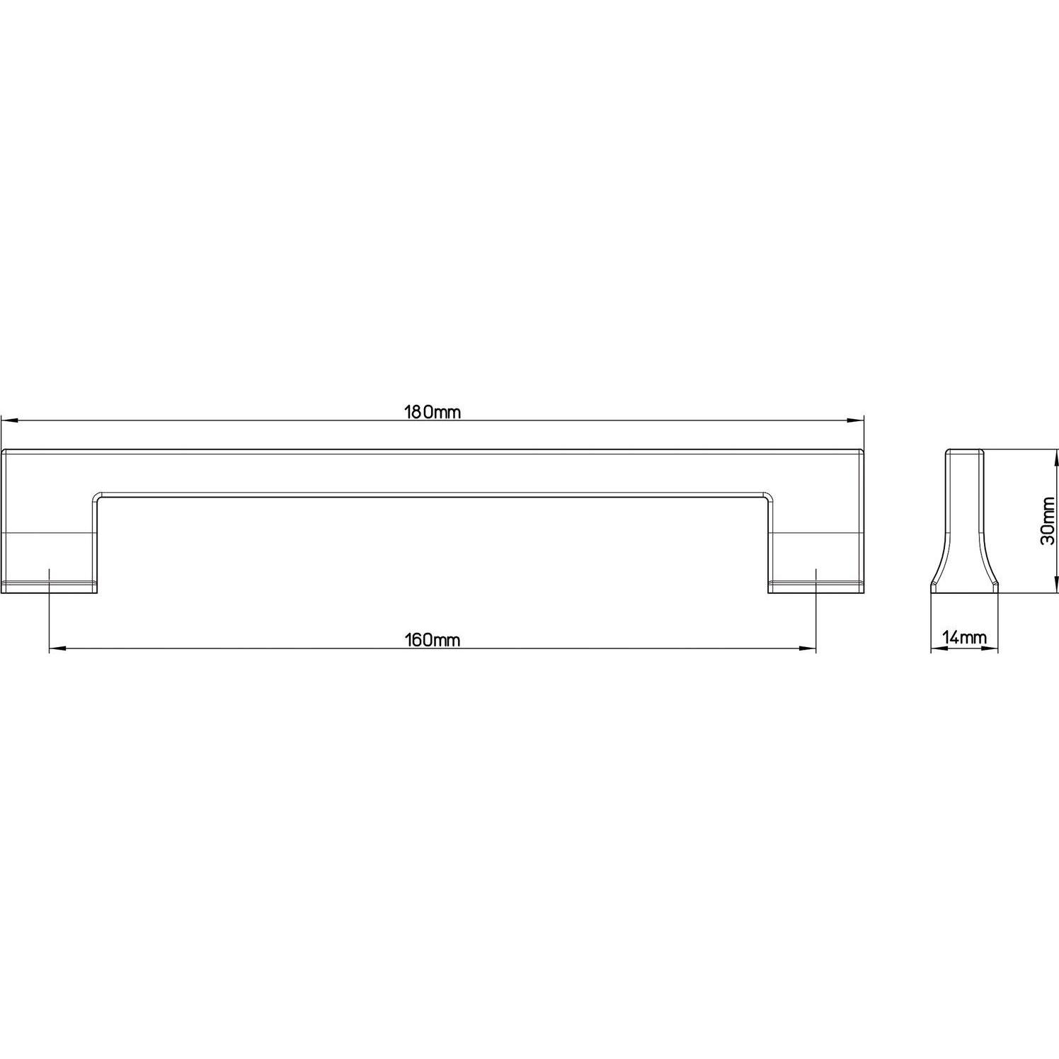 Thumbnail - Siro, Möbelgriff, Möbelgriff Beres LA 160 mm, Breite 180 mm, messing schwarz gebürstet