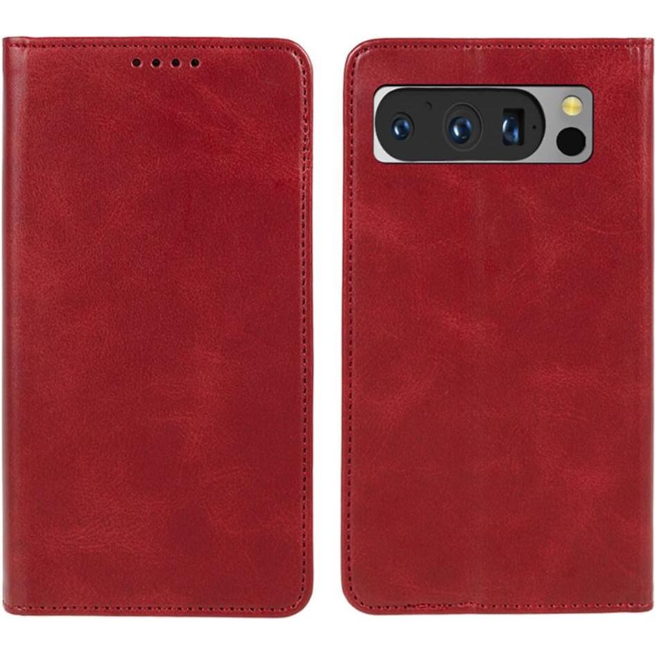 Cover-Discount Google Pixel 8 Pro - Stand Flip Case Hülle rot (Google Pixel 8 Pro), Smartphone Hülle, Rot