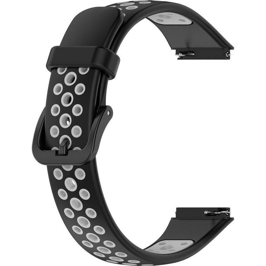 Thumbnail - Strap-it Sportarmband (Silikon, Band 7), Uhrenarmband, Schwarz, Mehrfarbig, Grau