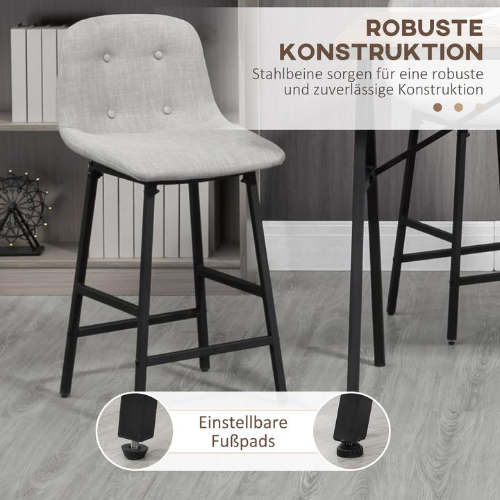 Image du produit Homcom Ensemble de table de bar avec repose-pieds (120 x 60 x 91 cm)