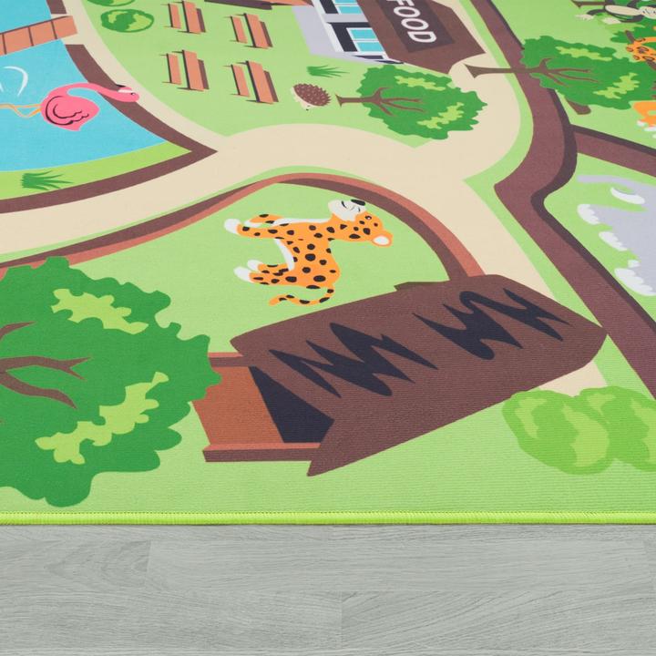 Produktbild TT Home Kinderzimmerteppich Teppich Junge Mädchen Kinderteppich Baby Rutschfest Strasse (150 x 80 cm)