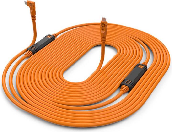 Produktbild Tether Tools TetherPro USB-C auf USB-C rechter Winkel orange 9,4m (9.40 m, USB 3.2 Gen 1)