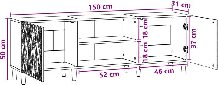 Produktbild vidaXL TV Aufbewahrungseinheit (150 x 31 x 50 cm)