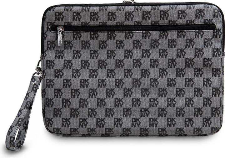 Produktbild DKNY PU Leather Checkered Pattern and Stripe Laptop Sleeve 13/14" Black (14")