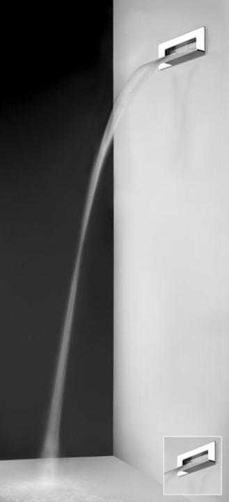 Actual product image Gessi Cascata, ready-to-install set for Rettangolo swivel inlet with wall mounting, 39900