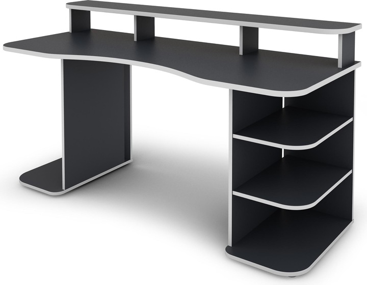 Produktbild Homexperts FLYNN Schreibtisch Breite 160 cm, anthrazit mit weisser Kante
