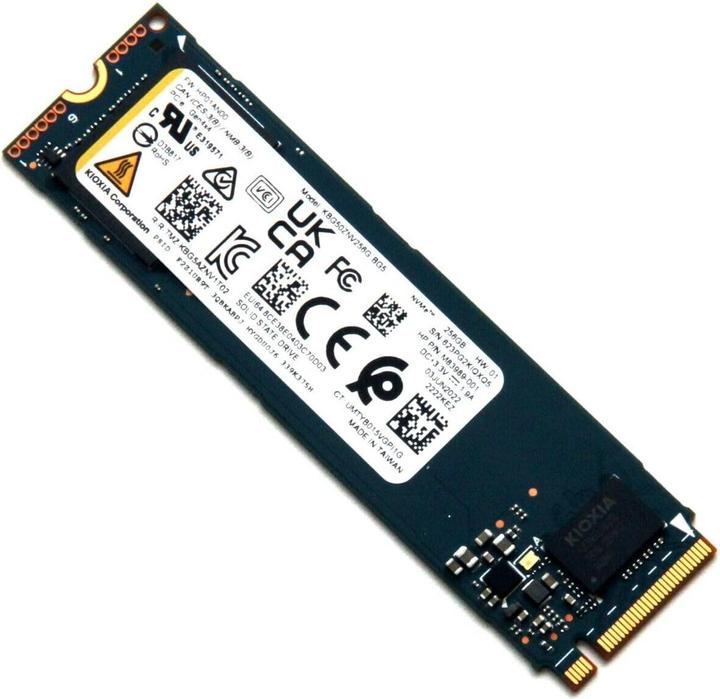 Actual product image Kioxia Client SSD NVMe/PCIe M.2 2280 (256 GB, M.2 2280)