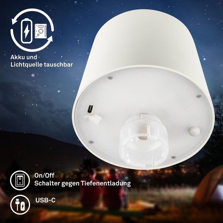 Actual product image Briloner Brilo unplugged BOTA Akku LED Flaschenleuchte- Altweiss (120 lm)