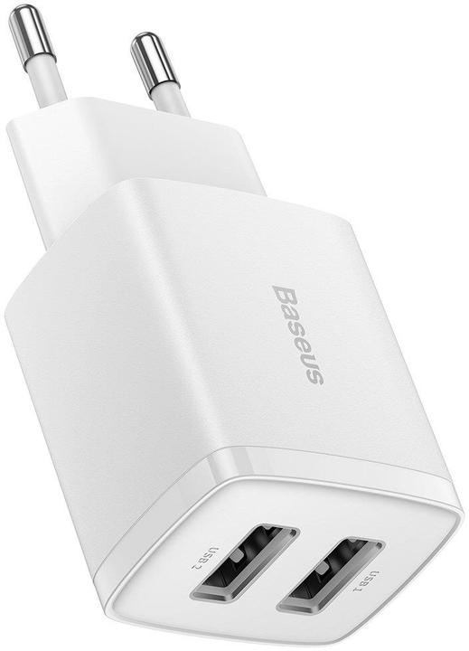 Image du produit Baseus Chargeur compact 2U 10.5W EU Blanc (11 W, 1 portion)