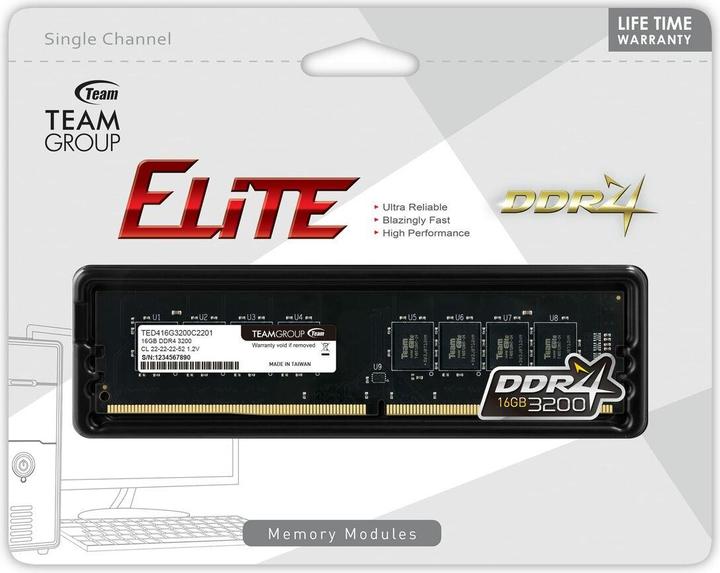 Produktbild Team Group Elite (1 x 16GB, 3200 MHz, DDR4-RAM, DIMM)