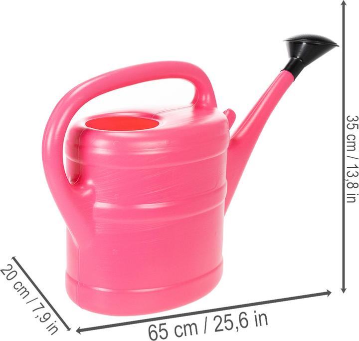 Actual product image Geli Giesskanne, 10 Liter, aus Kunststoff in violett, 5,6x32x18,5 cm, mit Brause und Längsbügel (10 l)