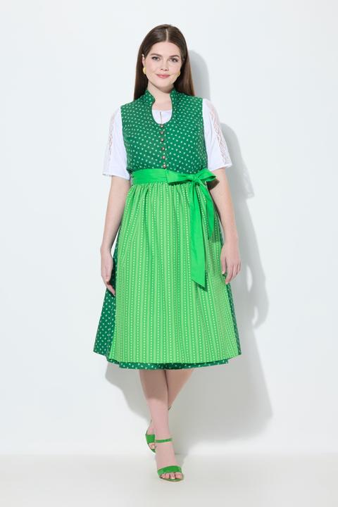 Produktbild Ulla Popken Dirndl, Stehkragen, Schmuckknöpfe, ärmellos (48)