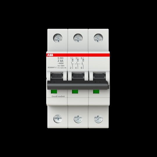 Thumbnail - ABB, Schutzschalter, S203-Z8 Sicherungsautomat 8A pro M compact 3-polig
