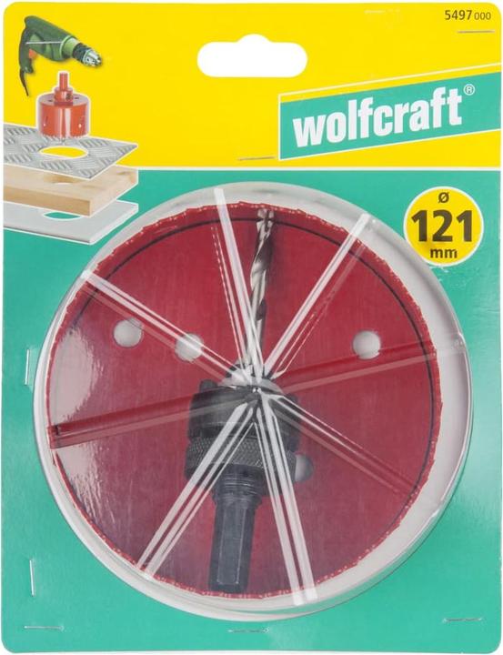 Image du produit wolfcraft wolfcraft 1 Lochsäge inkl. Schaft & Bohrer BiMø121 (121 mm)