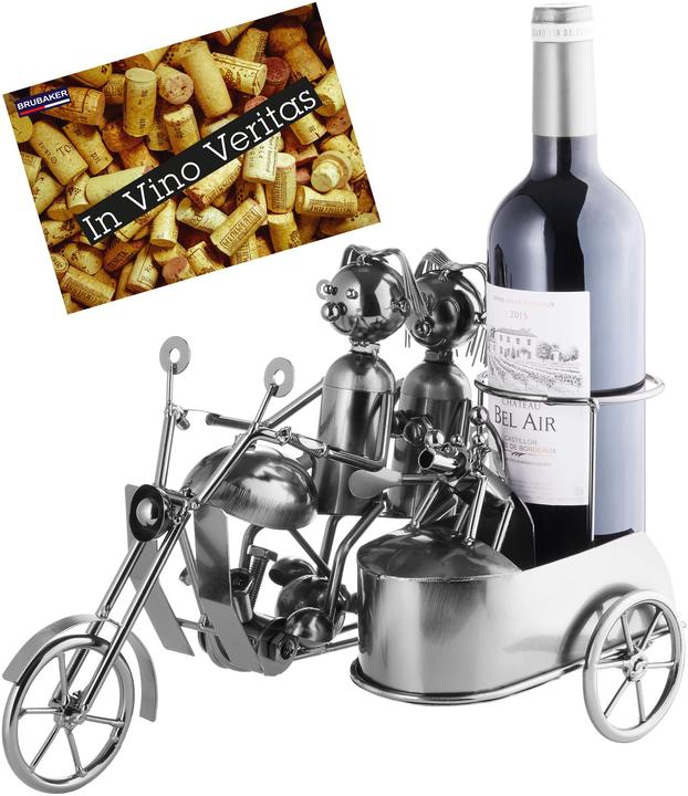 Actual product image Brubaker Wine Bottle Holder Motorcycle Pair (17.50 x 30 x 20 cm)