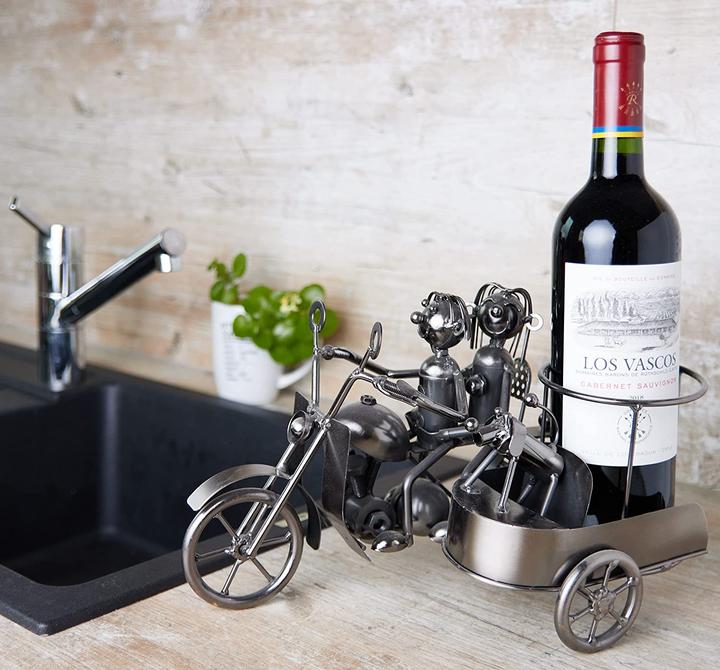 Actual product image Brubaker Wine Bottle Holder Motorcycle Pair (17.50 x 30 x 20 cm)