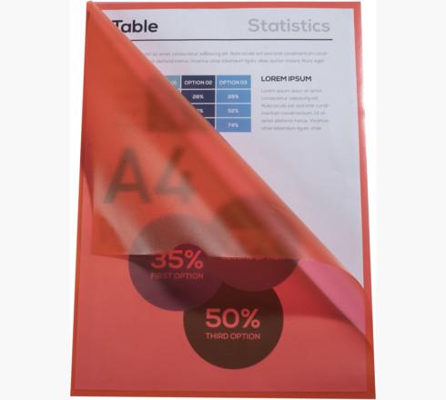 Immagine prodotto Exacompta Copertina trasparente A4, 100 pezzi, rosso (A4, 100x)