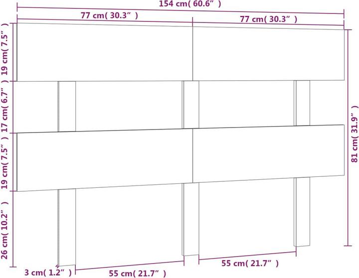 Immagine prodotto vidaXL Lashonda (154 x 3 x 81 cm)