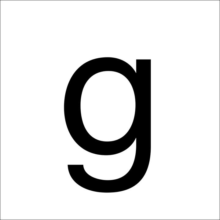 Actual product image RZB Rudolf Zimmermann, Bamberg GmbH Letter""g"" 100mm 99222.013.g/K