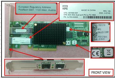 Produktbild HPE AJ763B, 82E 8 Gb 2 Port Fibre Channel Host Bus Adapter