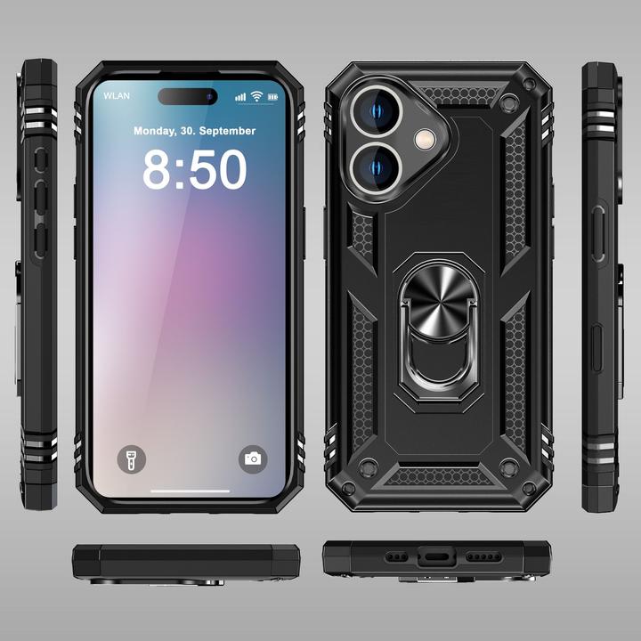 Actual product image Nalia Shockproof Military Style Ring Cover (Apple iPhone 16)