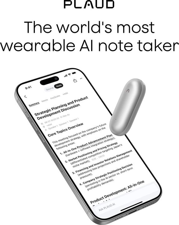 Produktbild Plaud NotePin (64 GB)