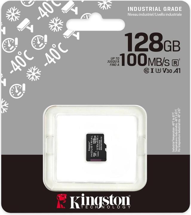 Produktbild Kingston microSDXC Industrial C10 A1 pSLC Card (128 GB, microSD, U3, UHS-I)