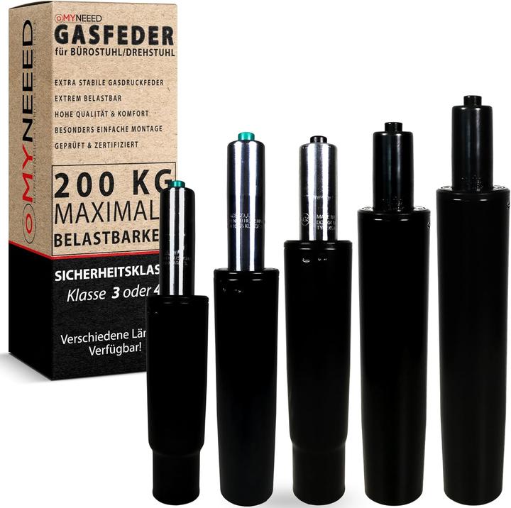 MyNeeed Gasfeder für Bürostuhl bis 200 kg Belastung