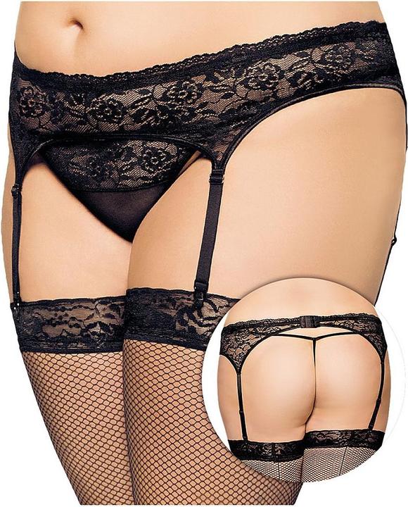 Softline Jarretelgordel 3305 - Plus Size - zwart XL (XL)