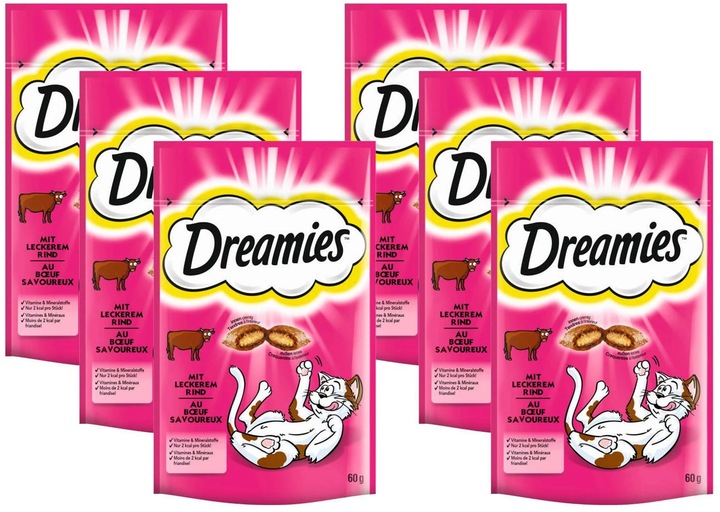 Produktbild Dreamies Portionsbeutel mit Rind (Adult, 6 Stk., 360 g)