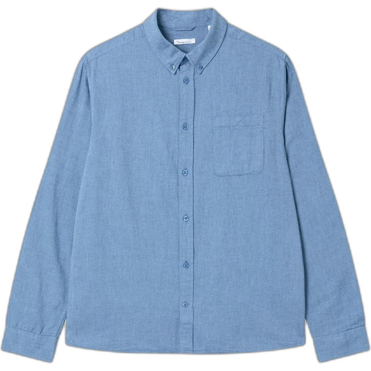 KnowledgeCotton Apparel, Herren, Hemd, hed gots/vegan, Grau, (M)