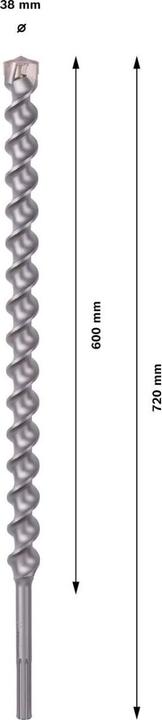 Actual product image Bosch Professional Zubehör Hammer drill SDS max-7, 38 x 600 x 720 mm (38 mm)
