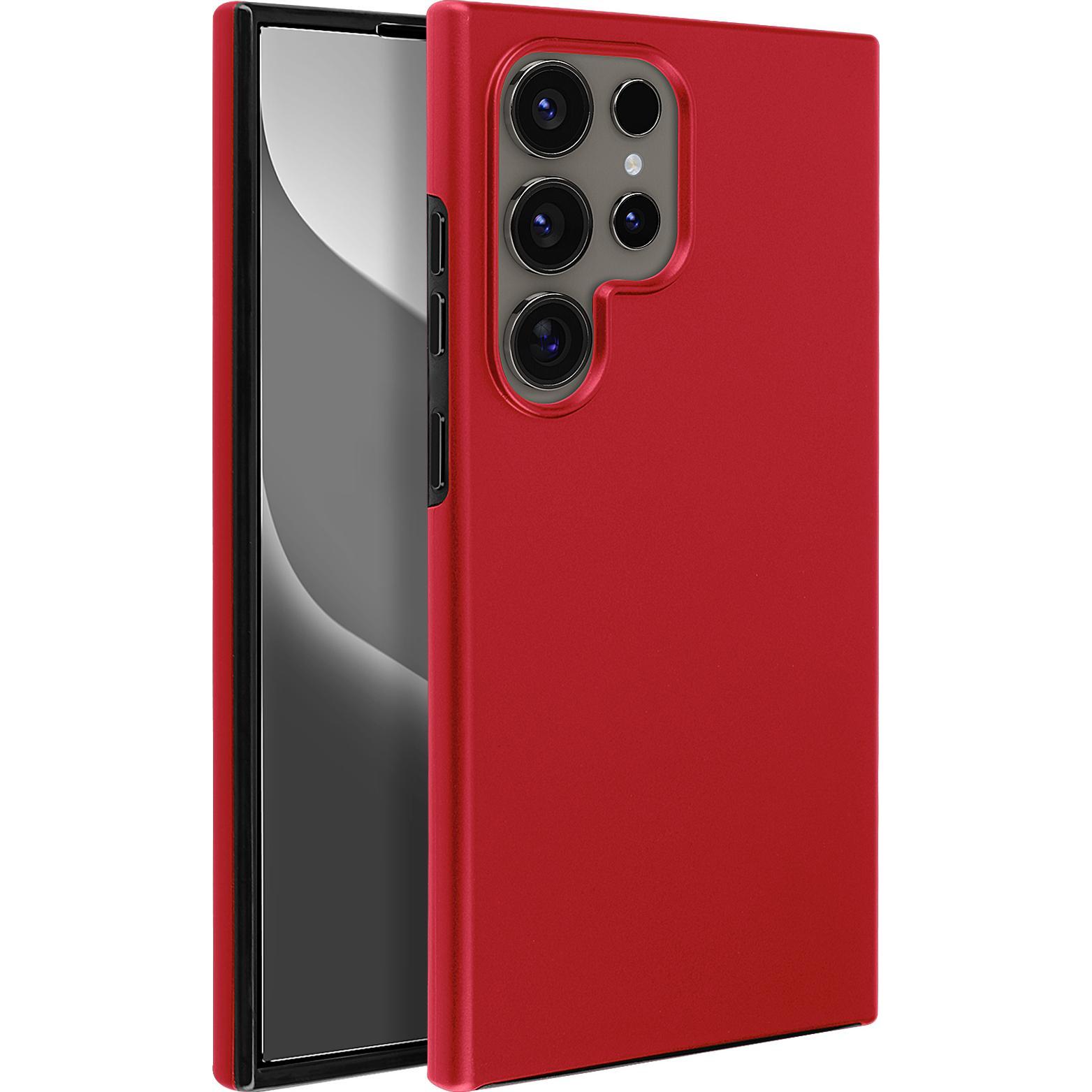 Avizar ClearGuard Case Series (Samsung Galaxy S24 Ultra), Smartphone Hülle, Rot