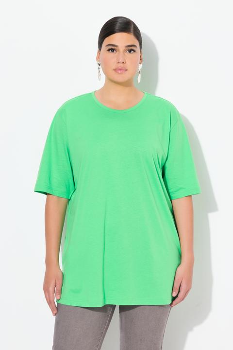 Actual product image Ulla Popken Basic Round Neck Short Sleeve Relaxed Fit Tee (50, 52)