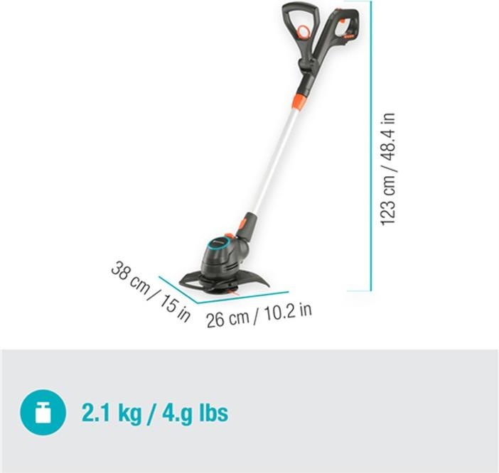 Actual product image Gardena ComfortCut 23/18V P4A (Plastic knives)