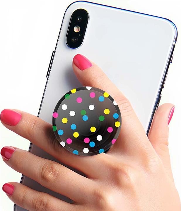 Actual product image PopSockets PopGrip Black Disco Dots