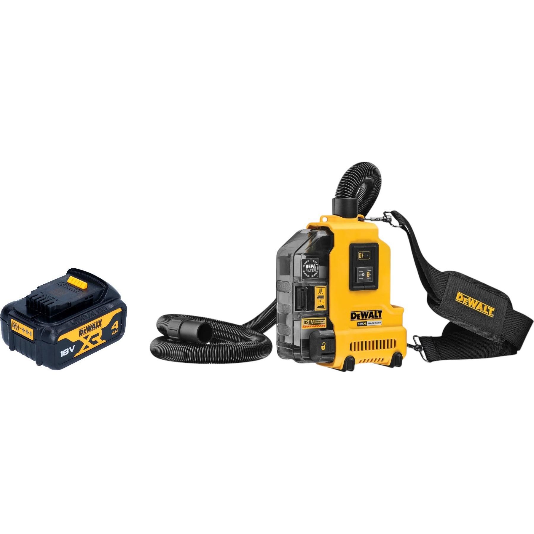 DeWalt, Industriestaubsauger, DWH 161 N Akku Universalabsaugung 18 V 0,21 l Brushless + 1x Akku 4,0 Ah - ohne Ladegerät