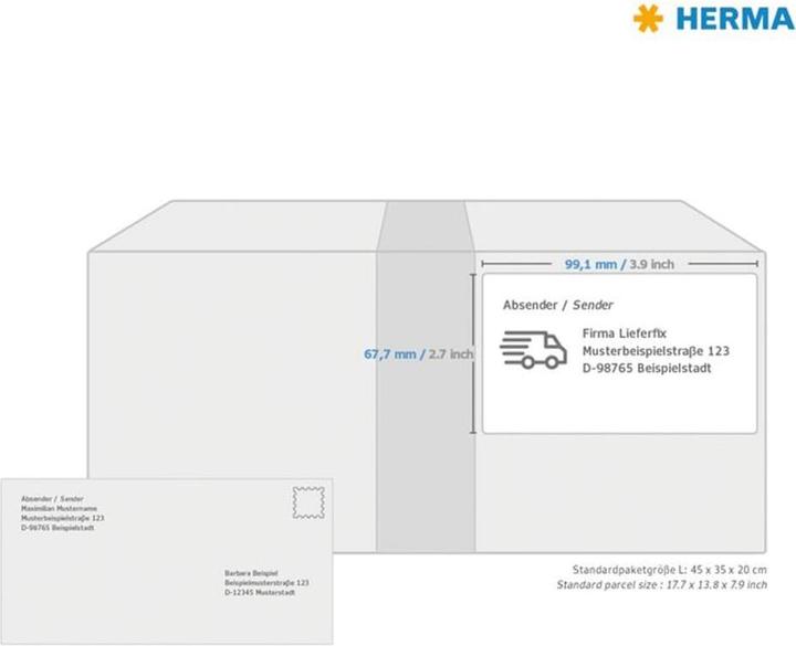 Produktbild HERMA Universal Etiketten A4