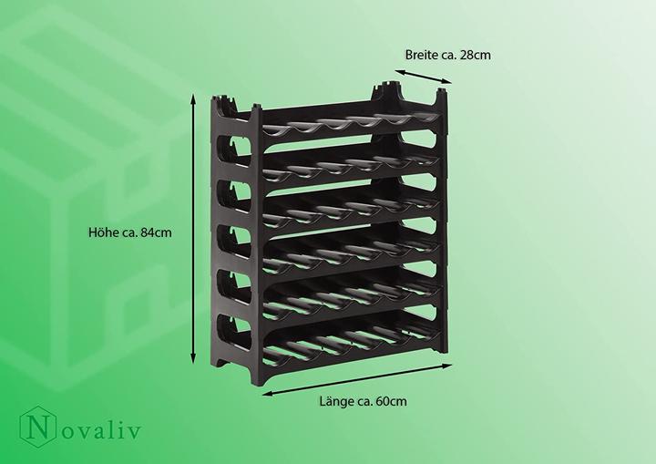 Produktbild Novaliv Weinregal für 36 Flaschen (36 Flaschen, 60 x 28 x 14 cm)