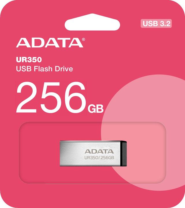Actual product image Adata MEMORY DRIVE FLASH USB3.2 256G/UR350-256G-RSR/BK (256 GB, USB-A)