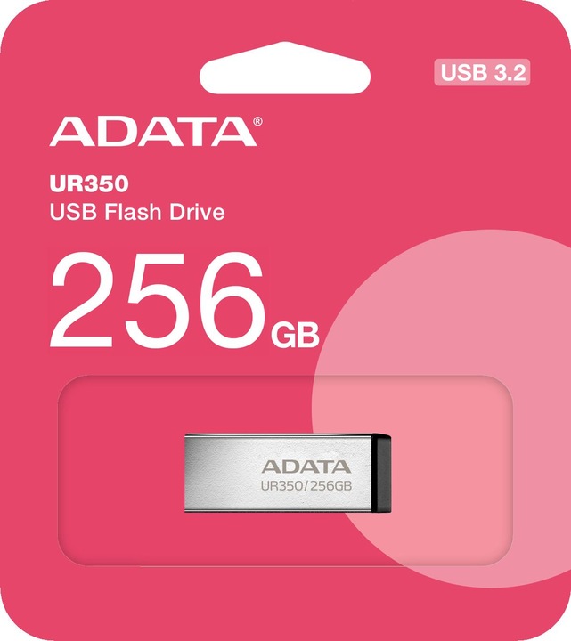 Image du produit Adata LECTEUR DE MÉMOIRE FLASH USB3.2 256G/UR350-256G-RSR/BK (256 Go, USB-A)