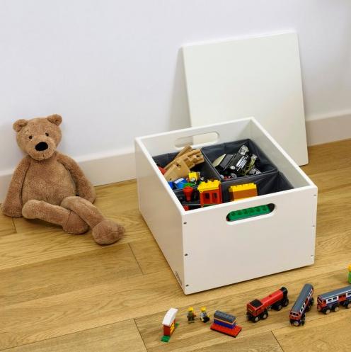 Actual product image Tidy Books Toy Box with Lid & Cream