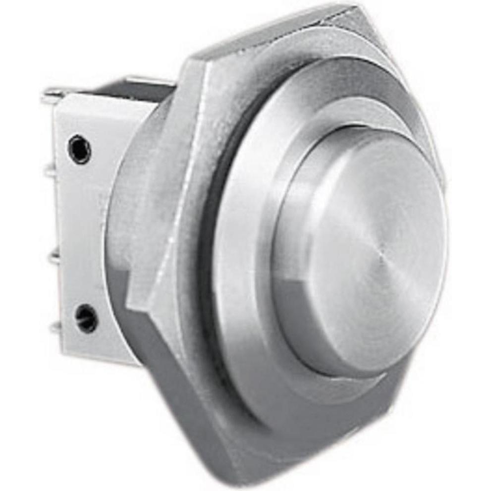 Bulgin Drucktaster PB robust 28mm SPCO, Taster + Schalter, Silber