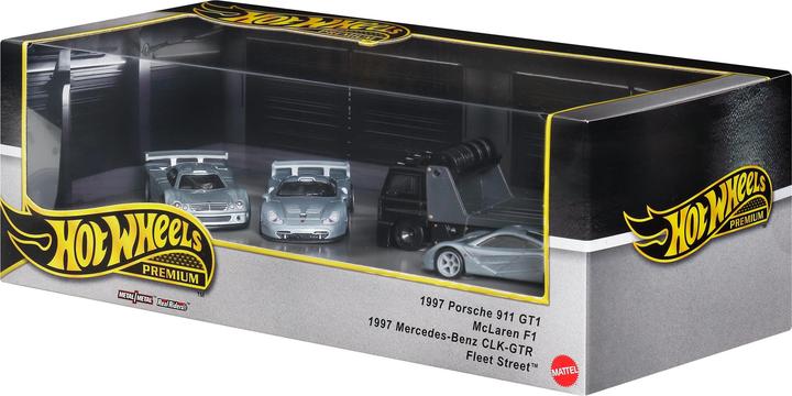 Actual product image Hot Wheels Premium Collector Display Sets, 3 Cars & 1 Transporter