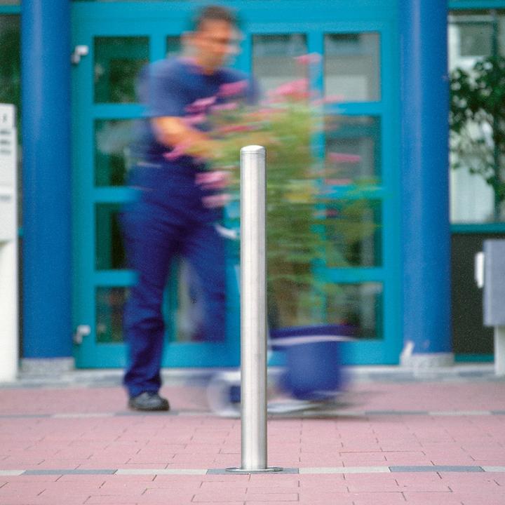 Produktbild Moravia Edelstahl-Poller MILANO Ø 60 mm INOX Mit gepresster Kappe, gewölbt