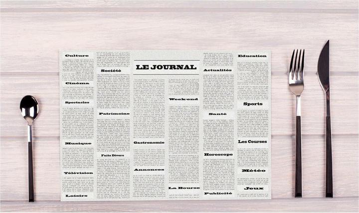Image du produit PROnappe 400 sets de table Vintage journal blanc 30,0 x 40,0 cm (4 pcs, 40 x 30 cm)