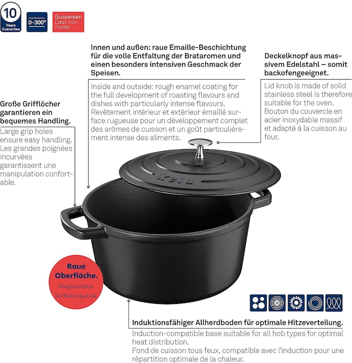 Image du produit Kela Calido (26 cm, Cocotte + faitout, Fonte d'aluminium)