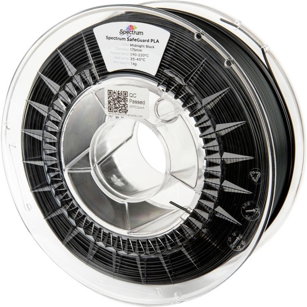 Spectrum Filaments 81554 Safeguard PLA Filament PLA antibakteriell 1.75 mm 1000 (PLA, 1.75 mm, 1000 g), Filamenti stampa 3D, Nero