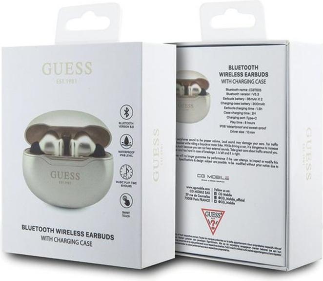 Actual product image Guess słuchawki Bluetooth GUTWST50ED TWS + stacja dokująca złoty/gold Classic EST (6 h, Wireless)