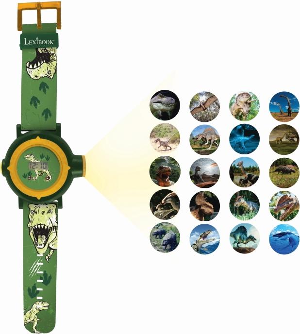 Actual product image Lexibook Digital projection clock in dinosaur design with 20 images to project